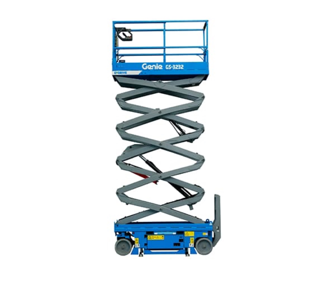 Genie GS-3232 scissor lift — actual rental equipment