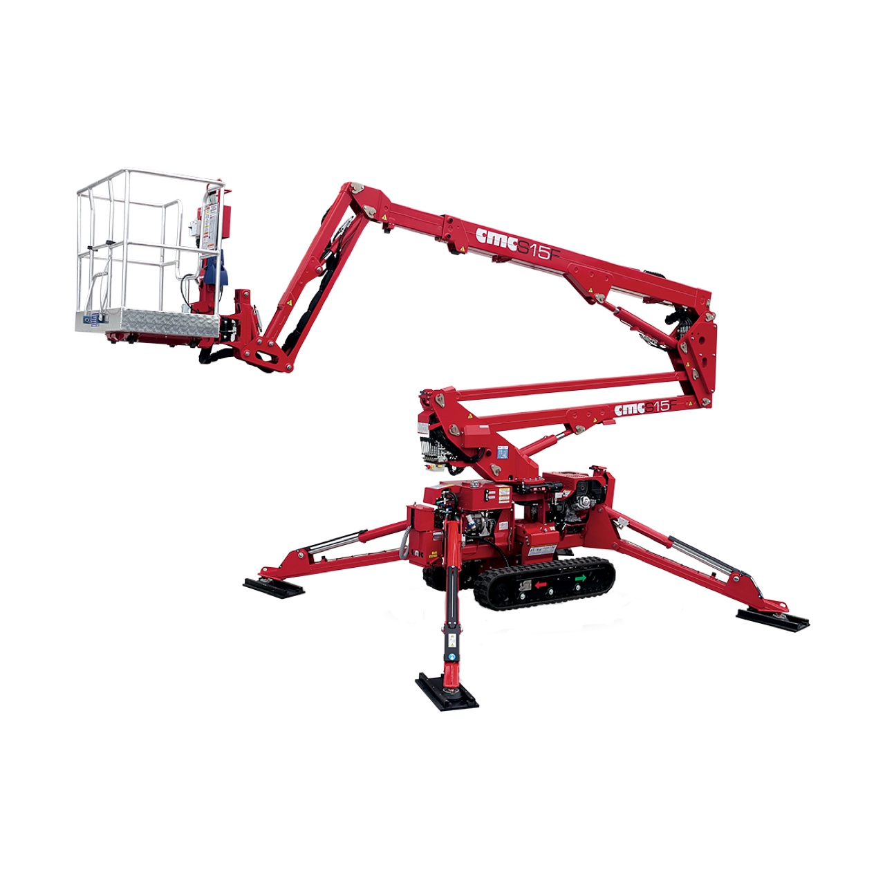 CMC S15F spider lift — actual rental equipment